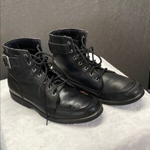 Harley-Davidson Men's Black leather Lace-Up Boots
